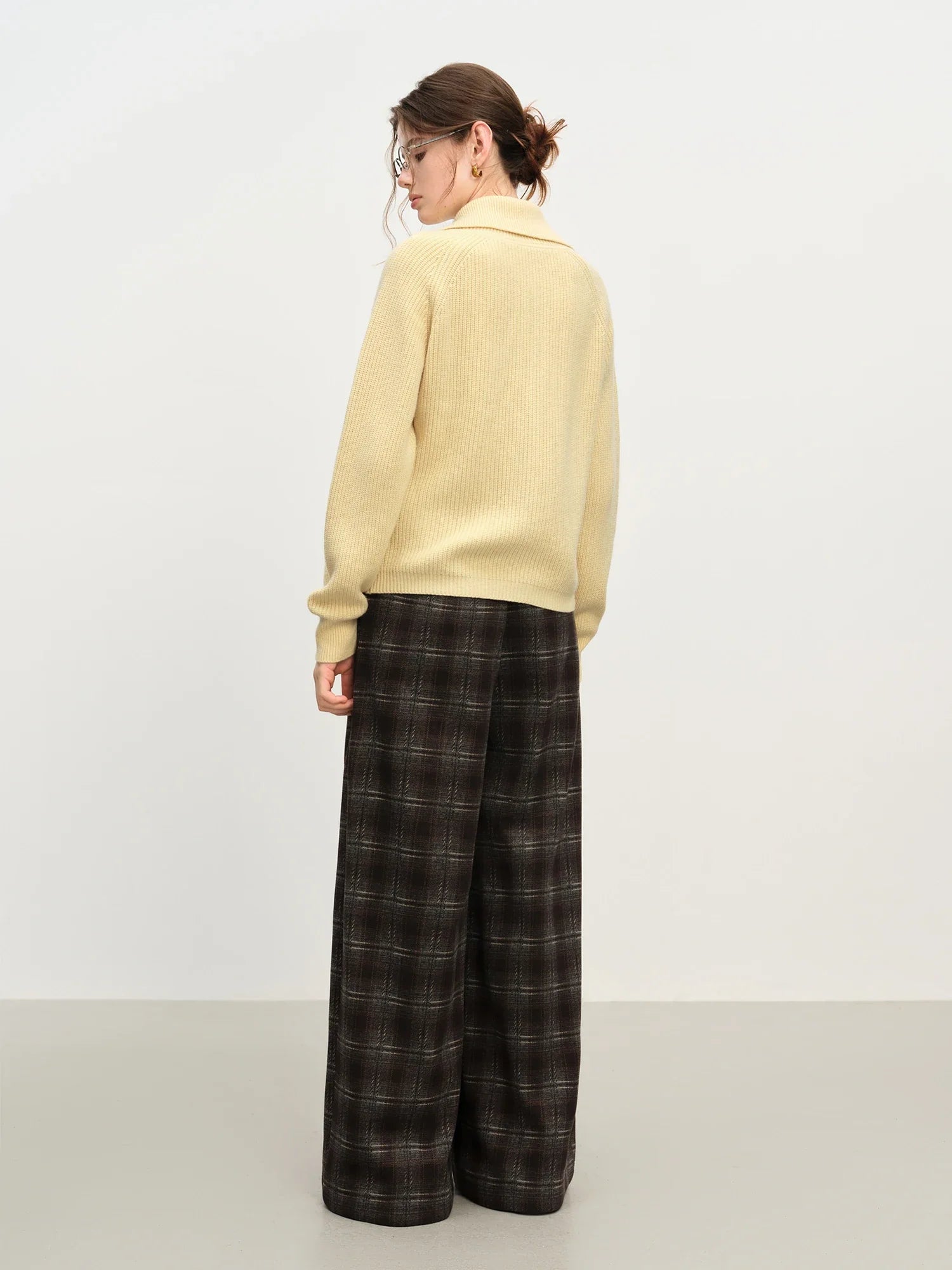 Kardigan z dzianiny z mieszanki wełny z podwójnym zamkiem błyskawicznym