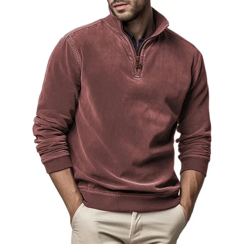 Bluza z zamkiem do poęowy w stylu vintage