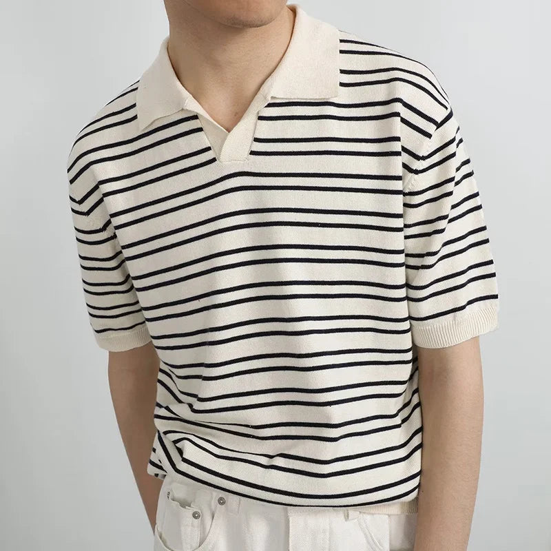 Casualowa koszulka polo w paski