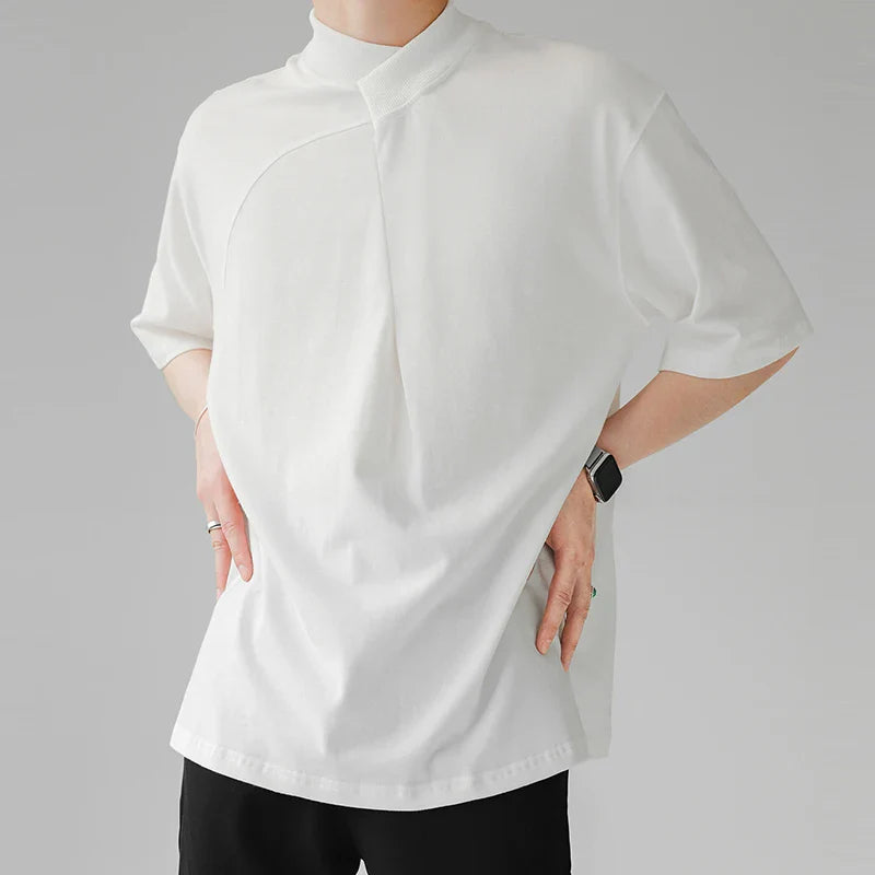 T-shirt z golfem i krótkimi rêkawami