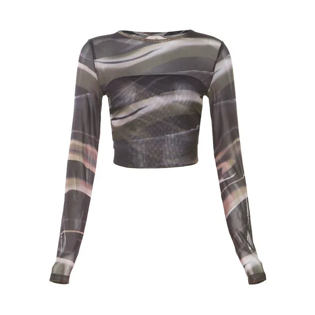 T-shirt w kolorze marmurkowego ombre