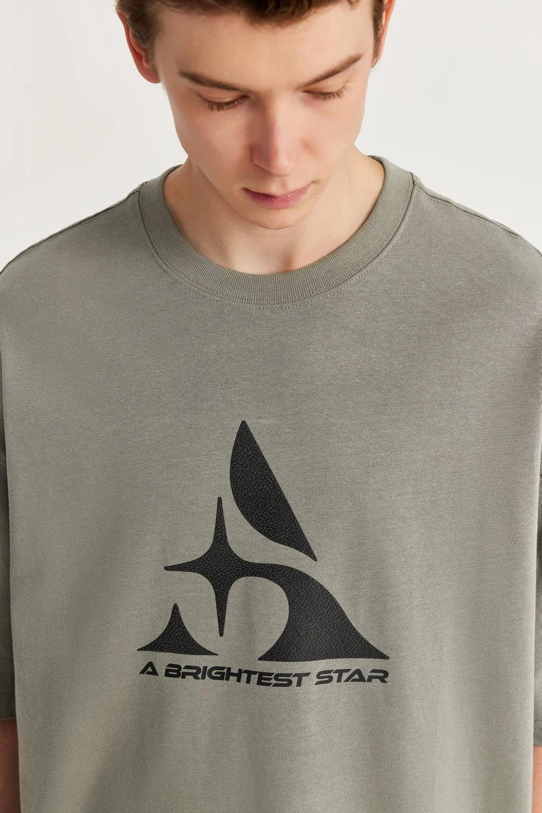 T-shirt z teksturowanej baweęny z nadrukiem