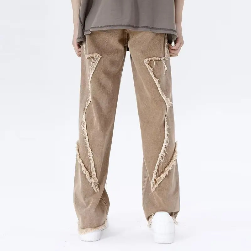 Przecierane jeansy typu oversize