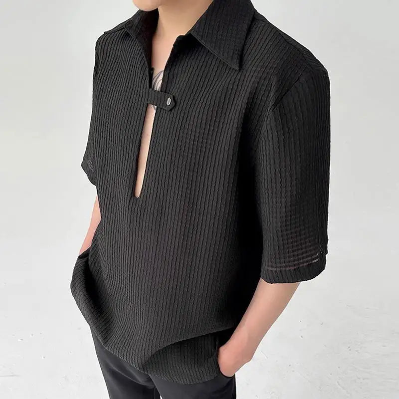 Koszula w paski z dęugim rêkawem i klapami