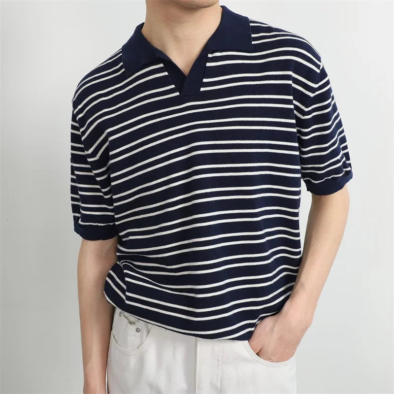 Casualowa koszulka polo w paski