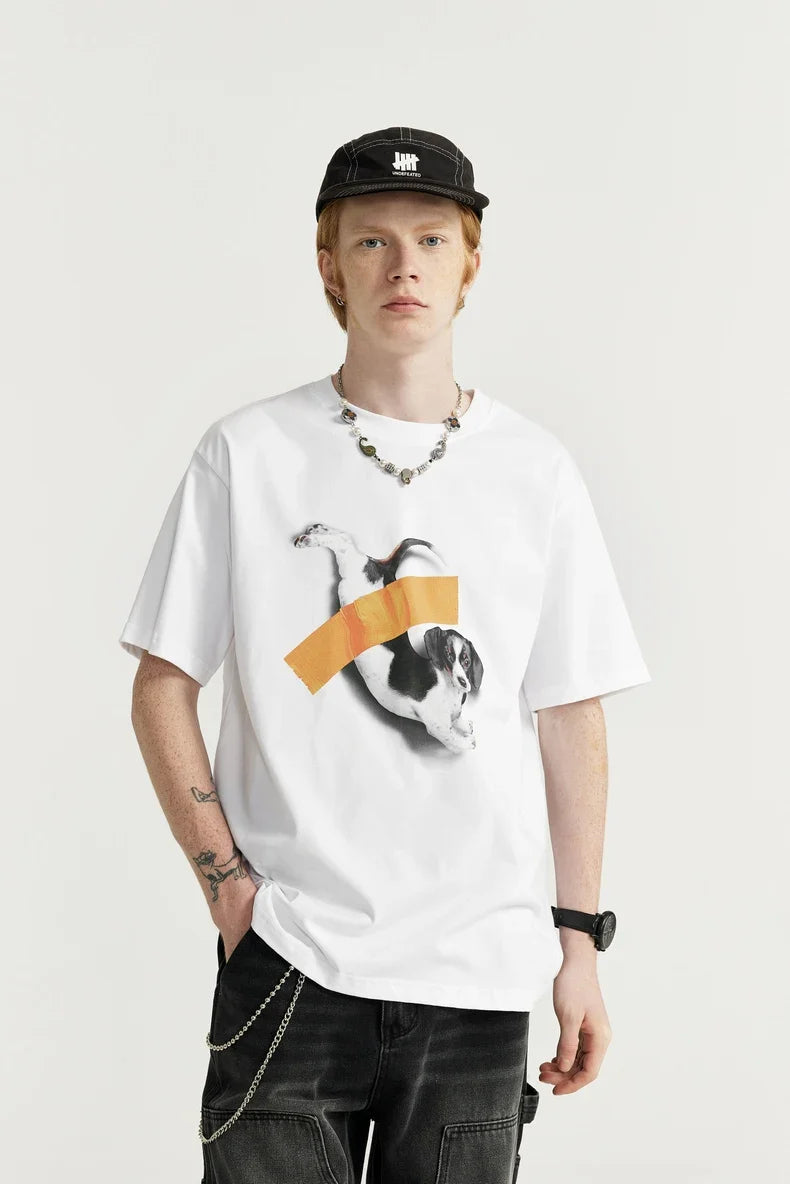 T-shirt z nadrukiem szczeniaka