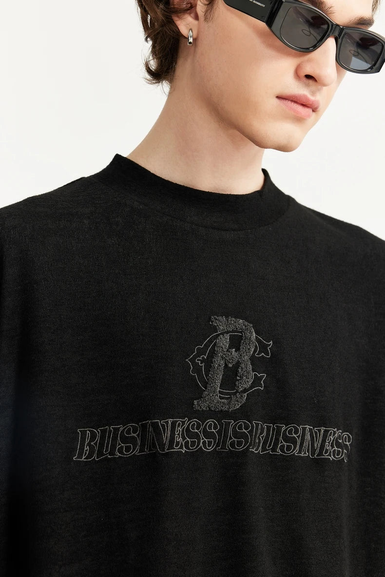 T-shirt oversize ze stójką
