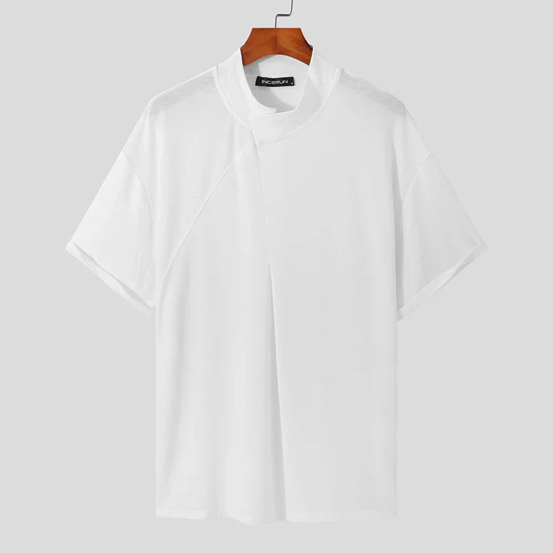 T-shirt z golfem i krótkimi rêkawami