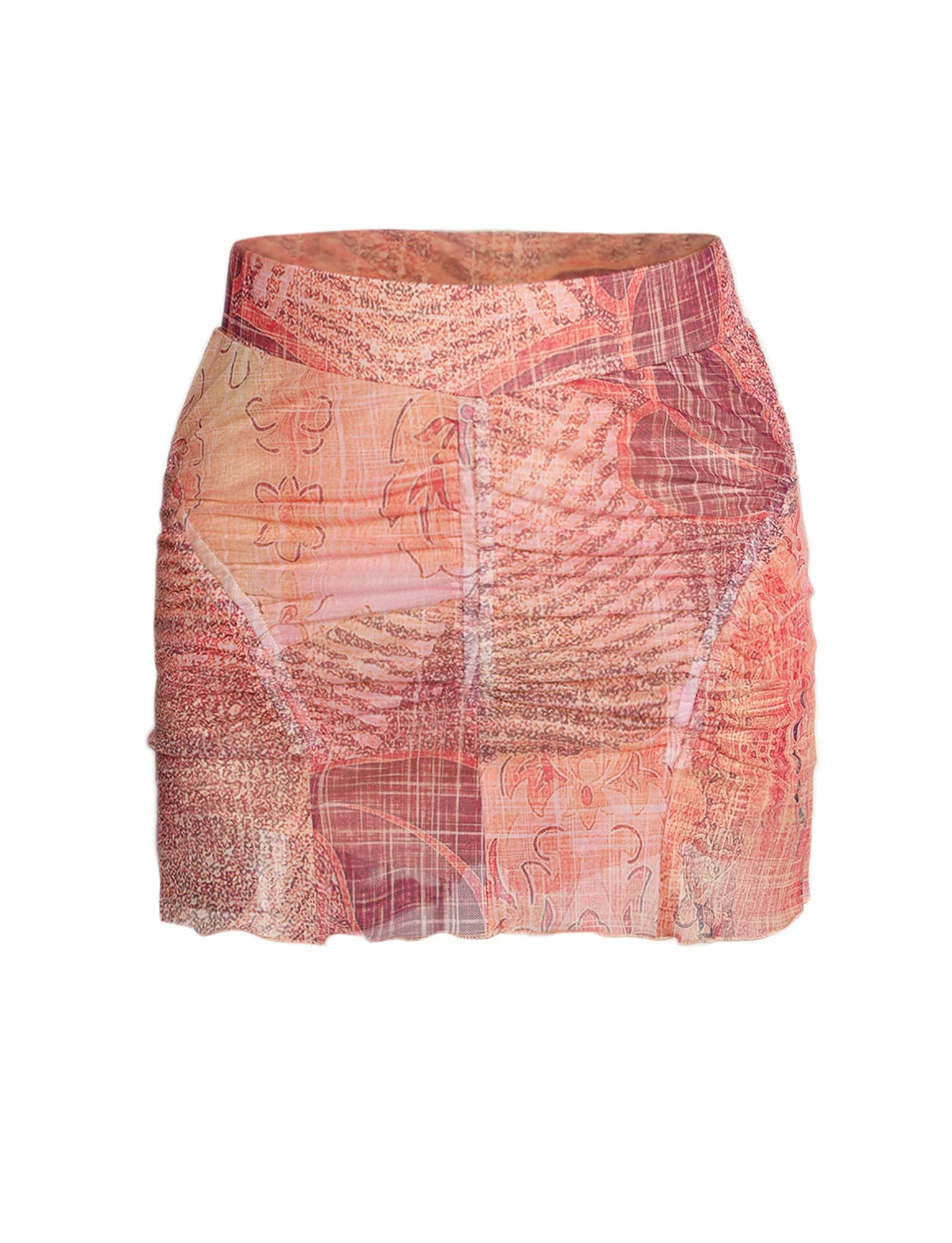 Grunge kwiatowy top ze spódnicą