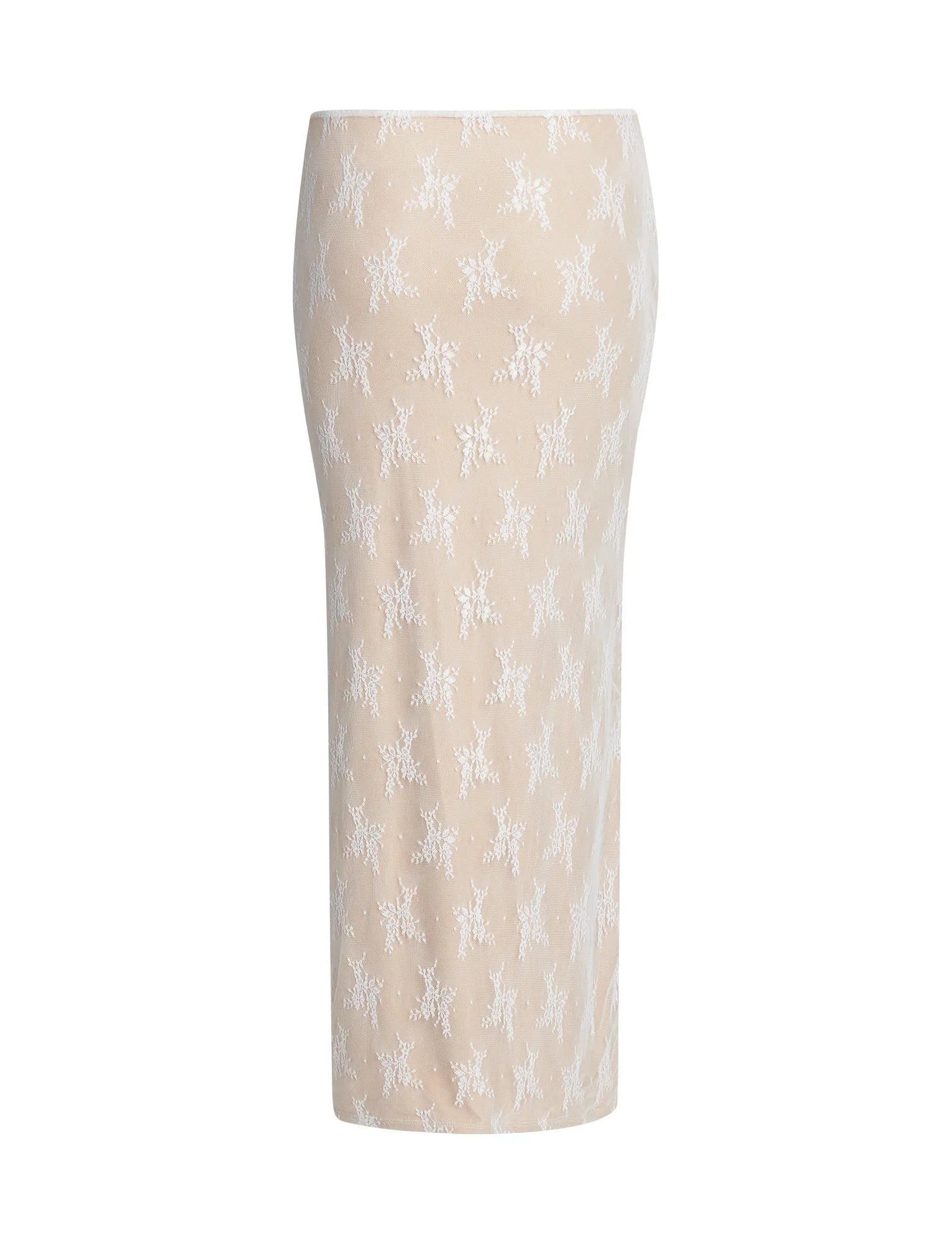 Elegancki póęprzezroczysty top ze spódnicą