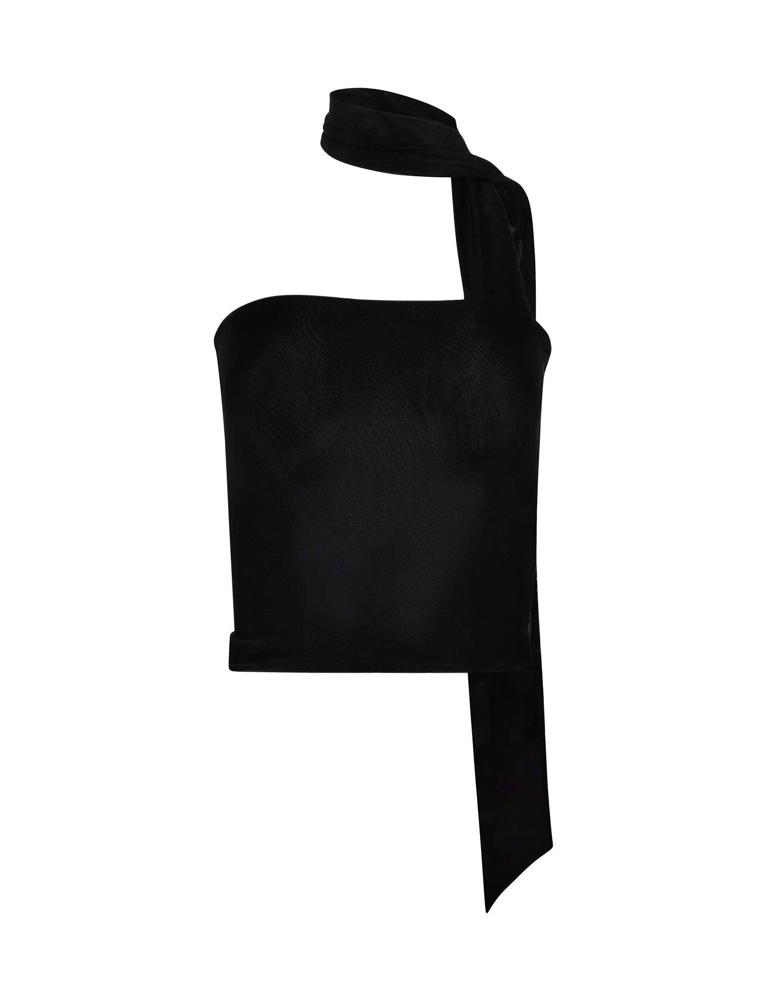 Top bez rêkawów, wiązany na szyi