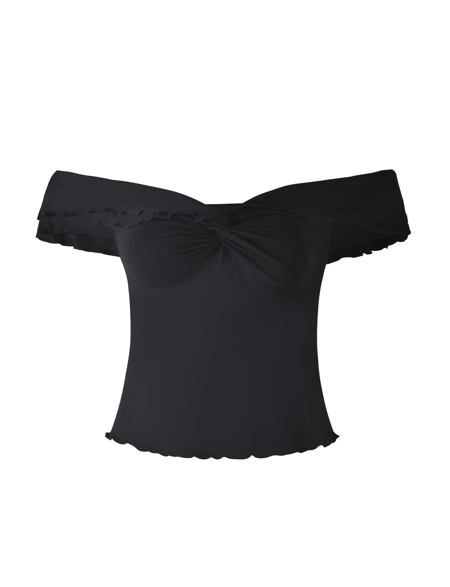 Teksturowany top typu twist ze spódnicą maxi