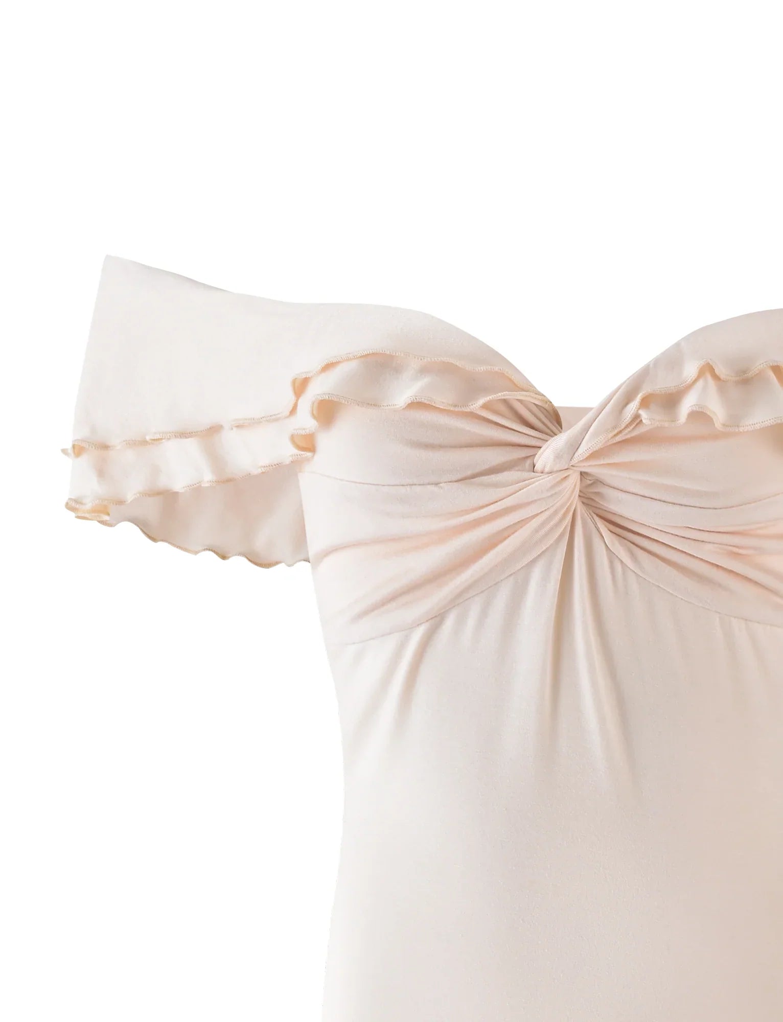 Teksturowany top typu twist ze spódnicą maxi