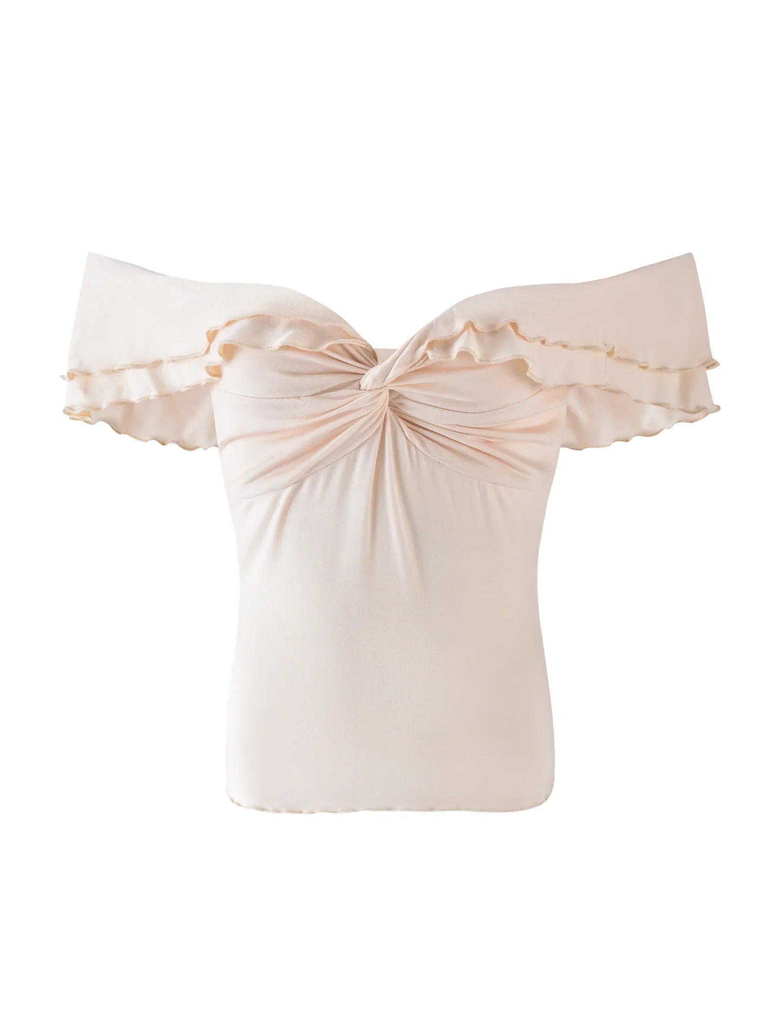 Teksturowany top typu twist ze spódnicą maxi