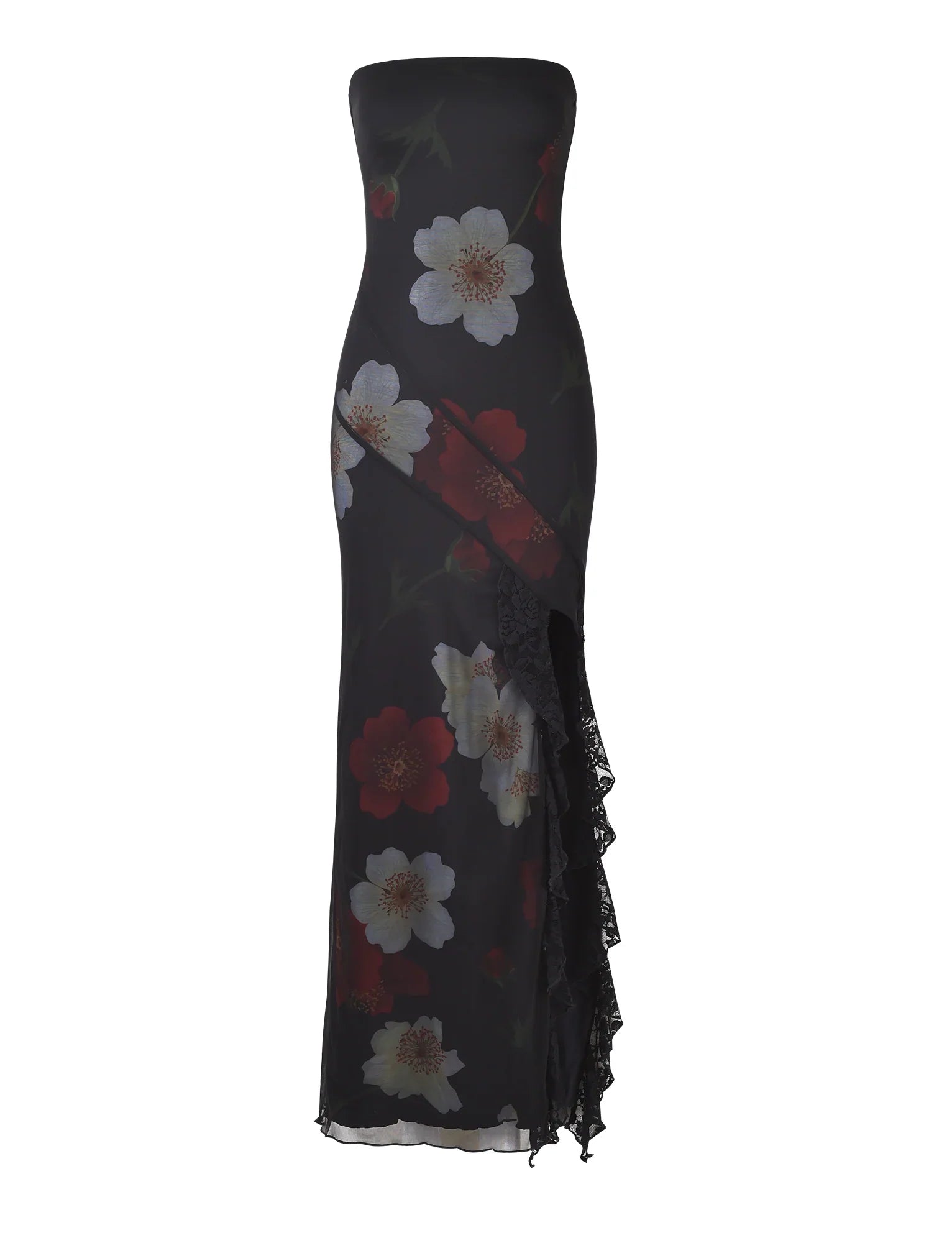 Sukienka maxi w kolorze różowo-czarnym