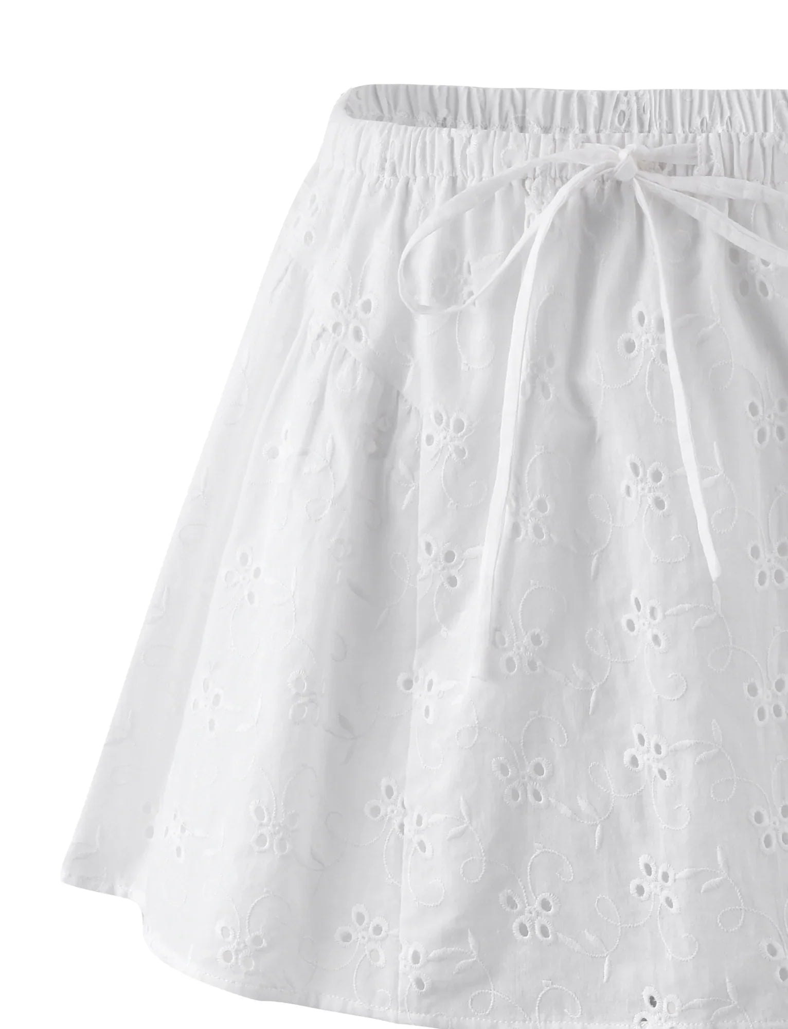 Biaęy top w stylu vintage z krótkim rêkawem i mini spódniczką