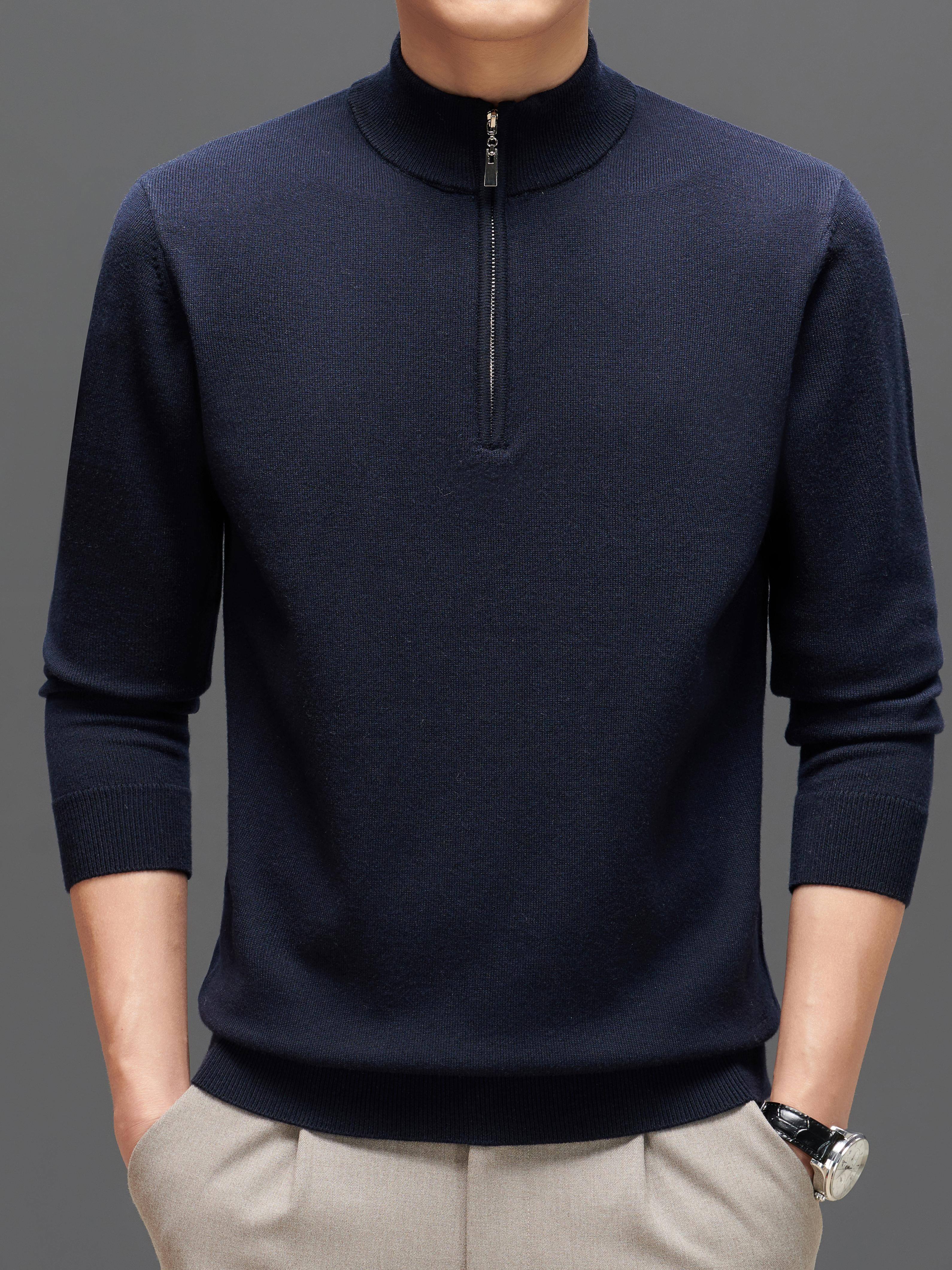 Sweter mêski z dzianiny weęnianej