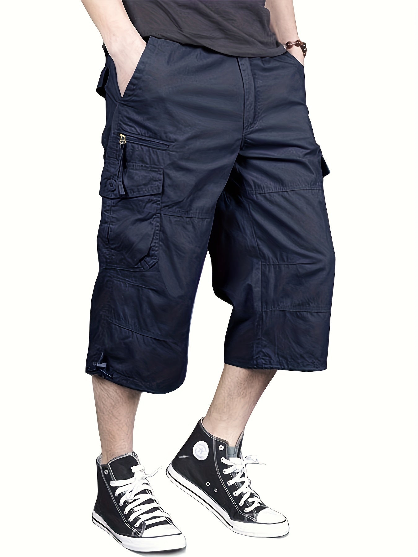 Mêskie szorty capri typu cargo w stylu ulicznym