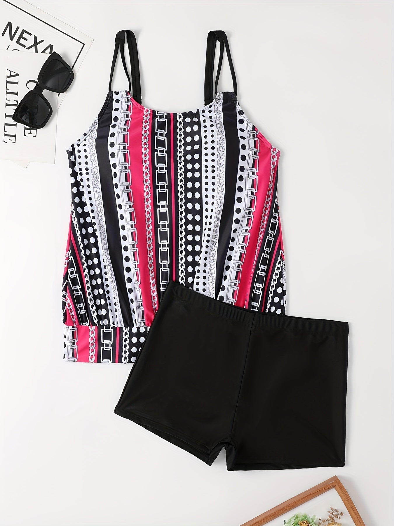 Zestawy tankini w paski i kropki