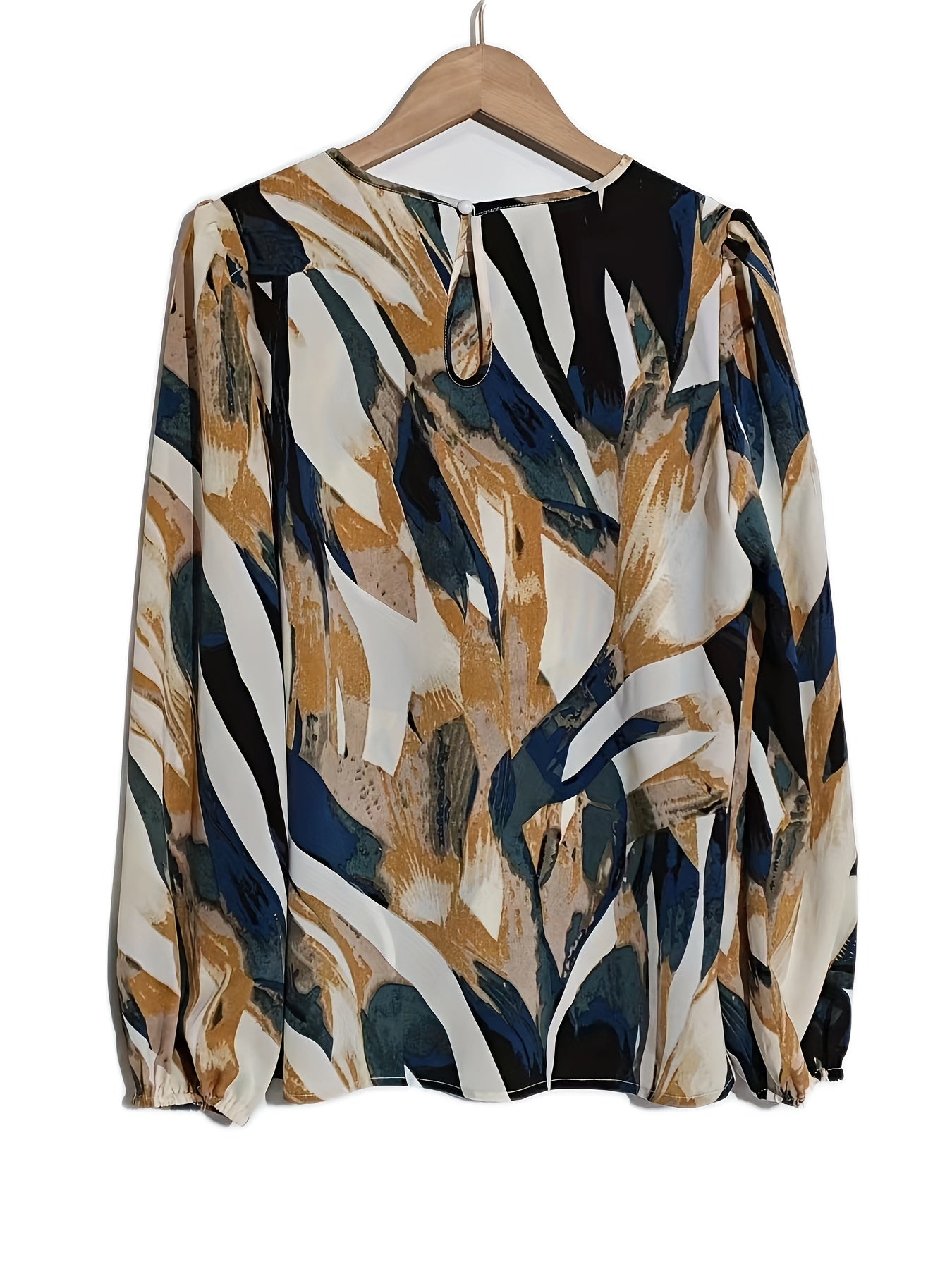 Bluzka z kwiatowym nadrukiem i rêkawami typu lampion