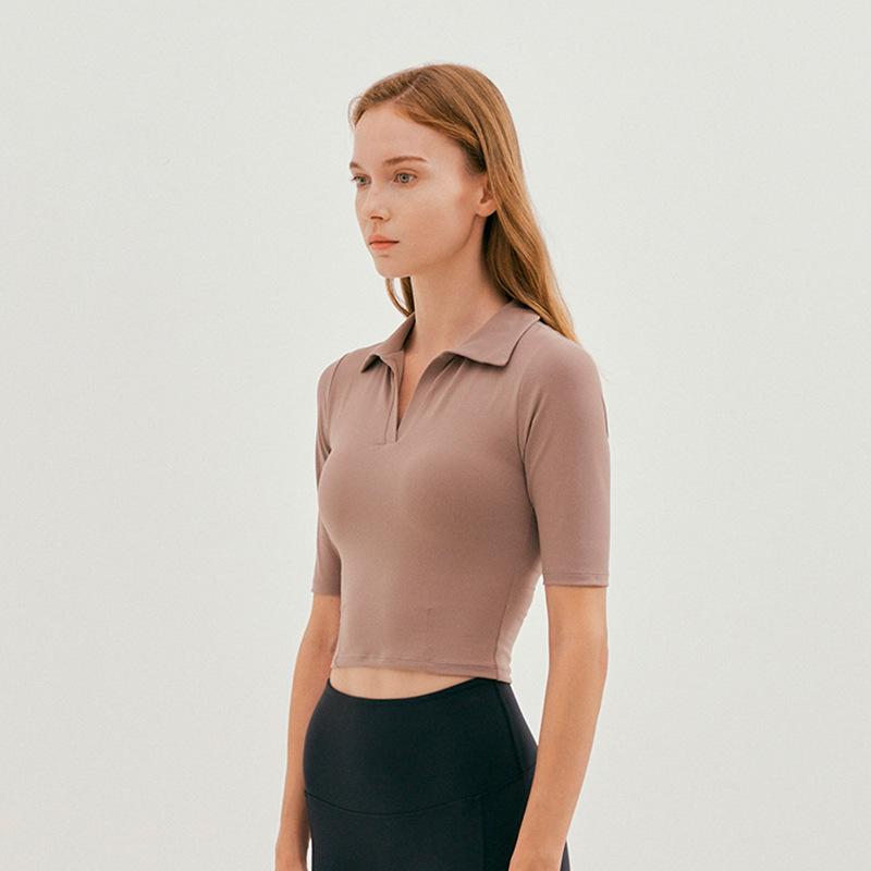 Top do jogi z dekoltem w serek