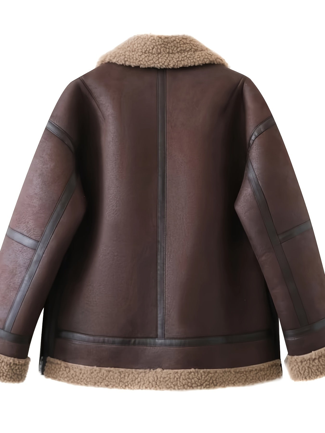 Kurtka z kontrastową lamówką i zamkiem z przodu