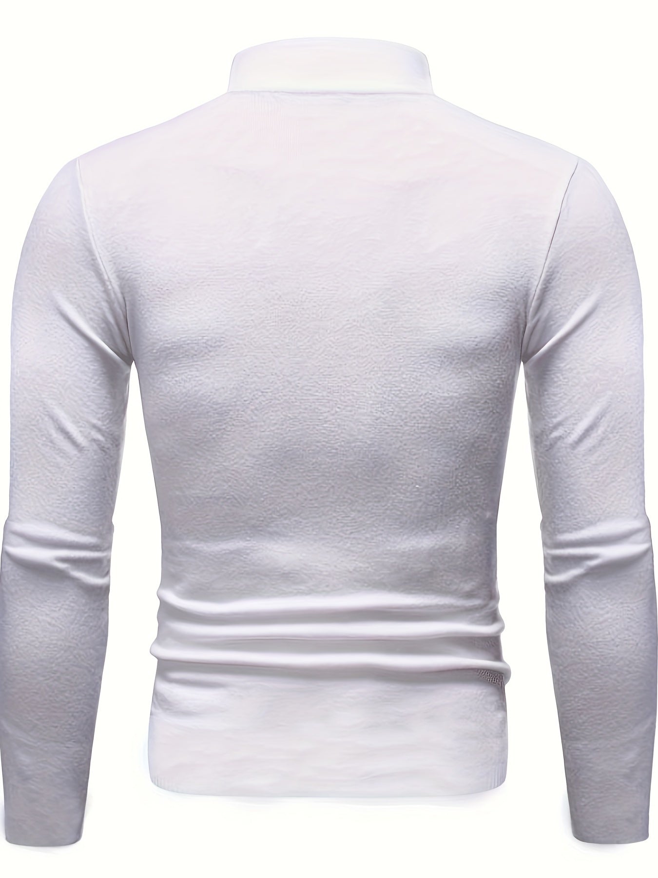 Sweter mêski ze stójką, wykonany z dzianiny