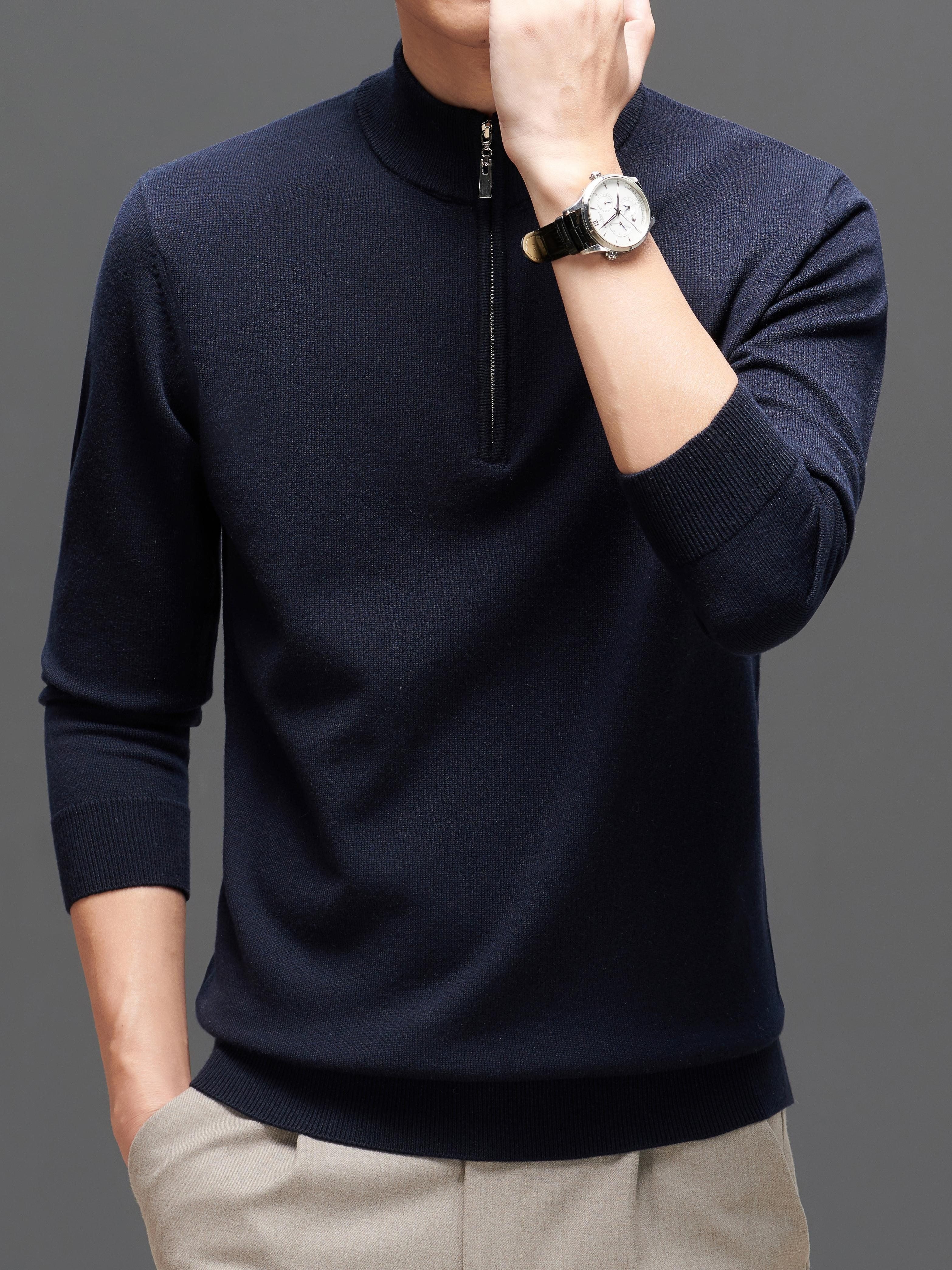 Sweter mêski z dzianiny weęnianej