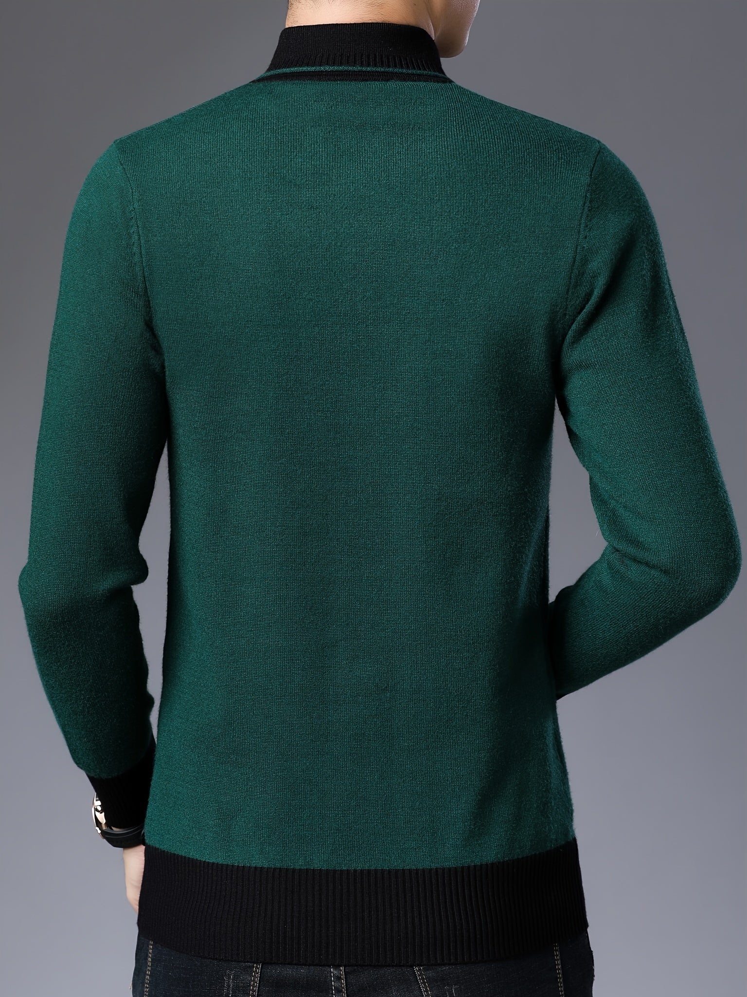 Sweter mêski z szalowym koęnierzem