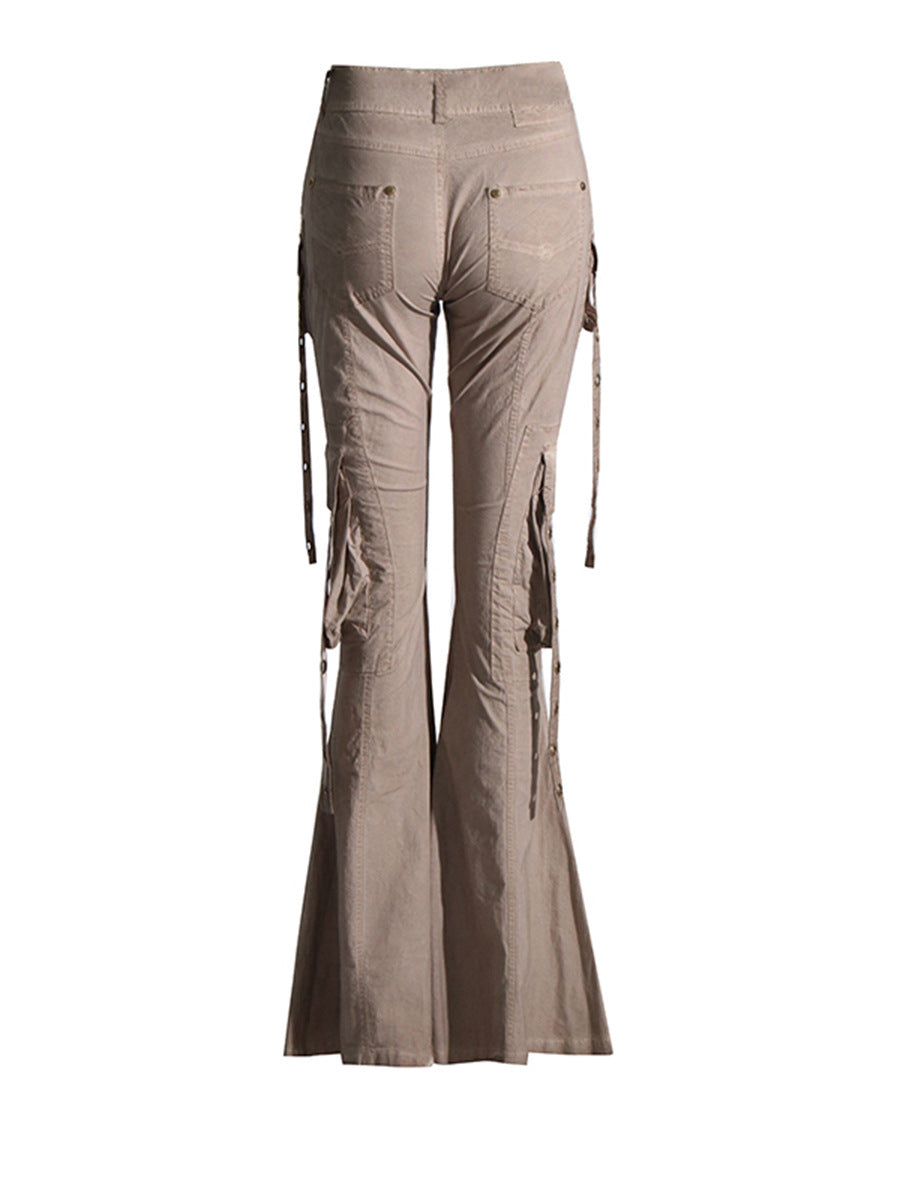Spodnie cargo typu bootcut