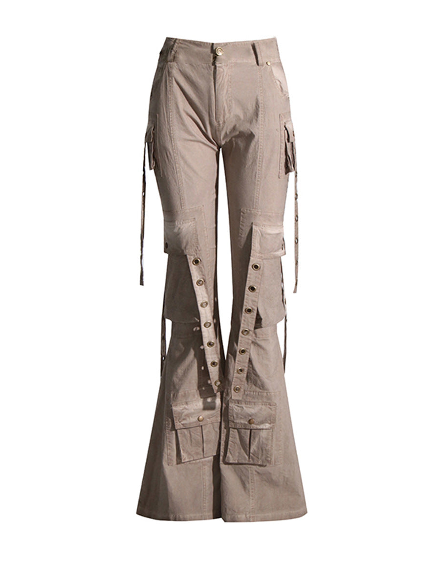 Spodnie cargo typu bootcut
