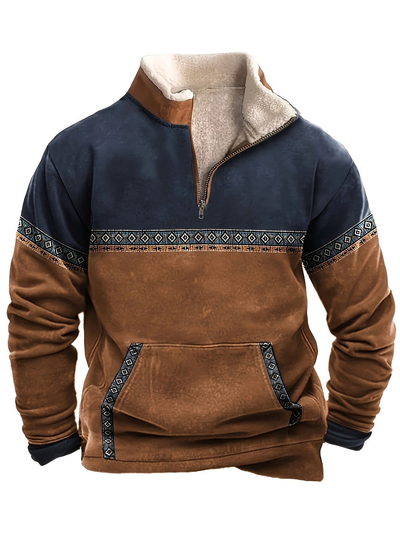 Bluza w stylu retro w stylu vintage z polarową podszewką