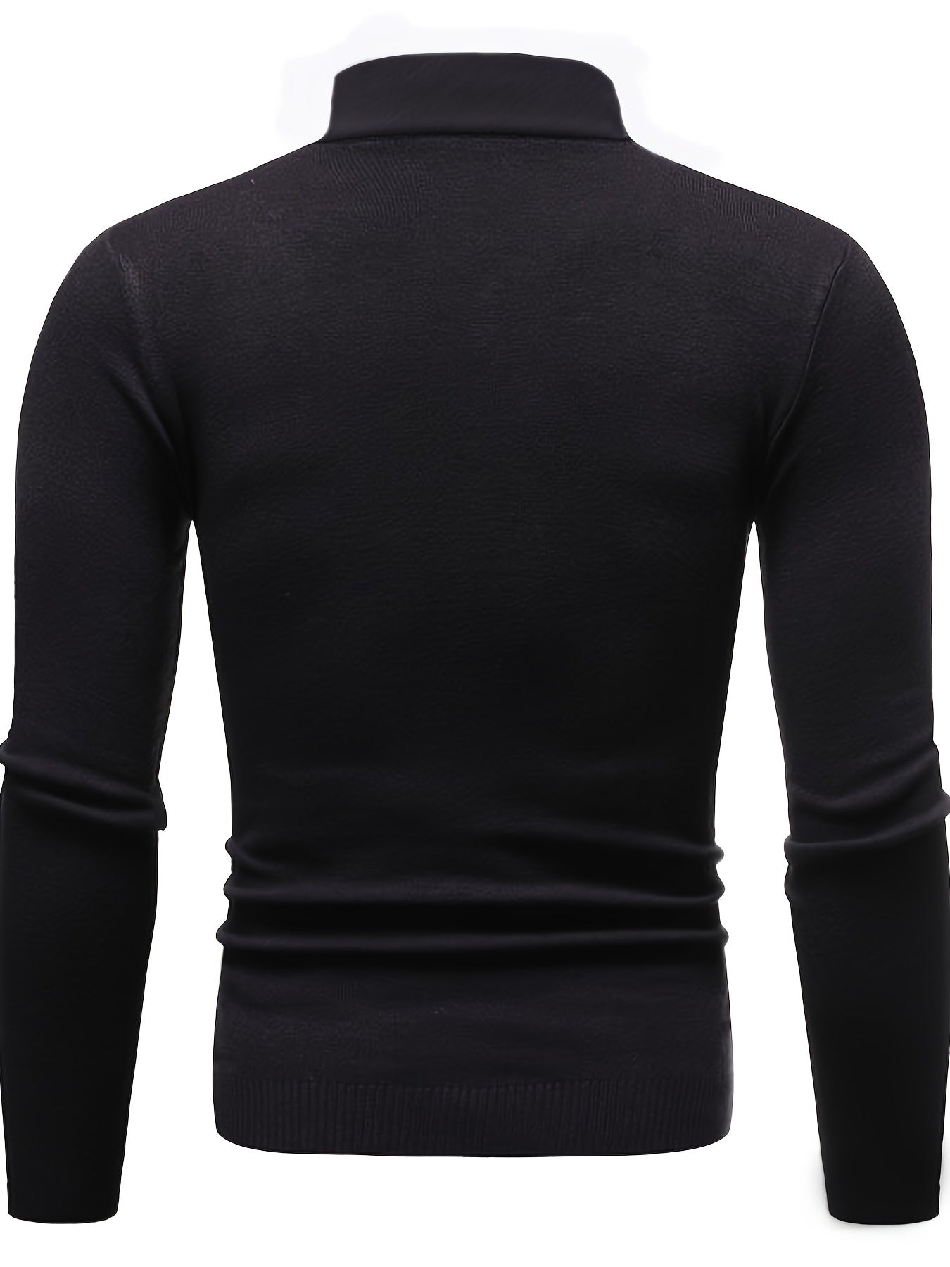 Sweter mêski ze stójką, wykonany z dzianiny