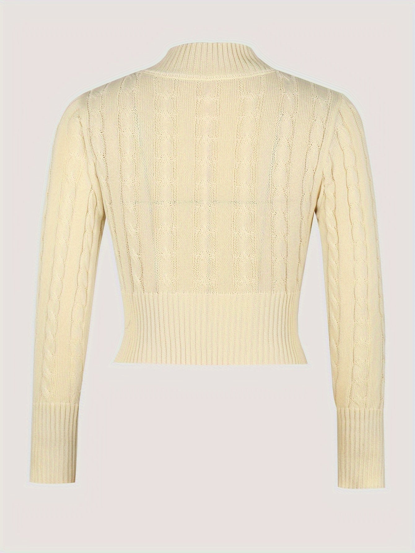 Wąski sweter o skróconym kroju z krêconym wzorem