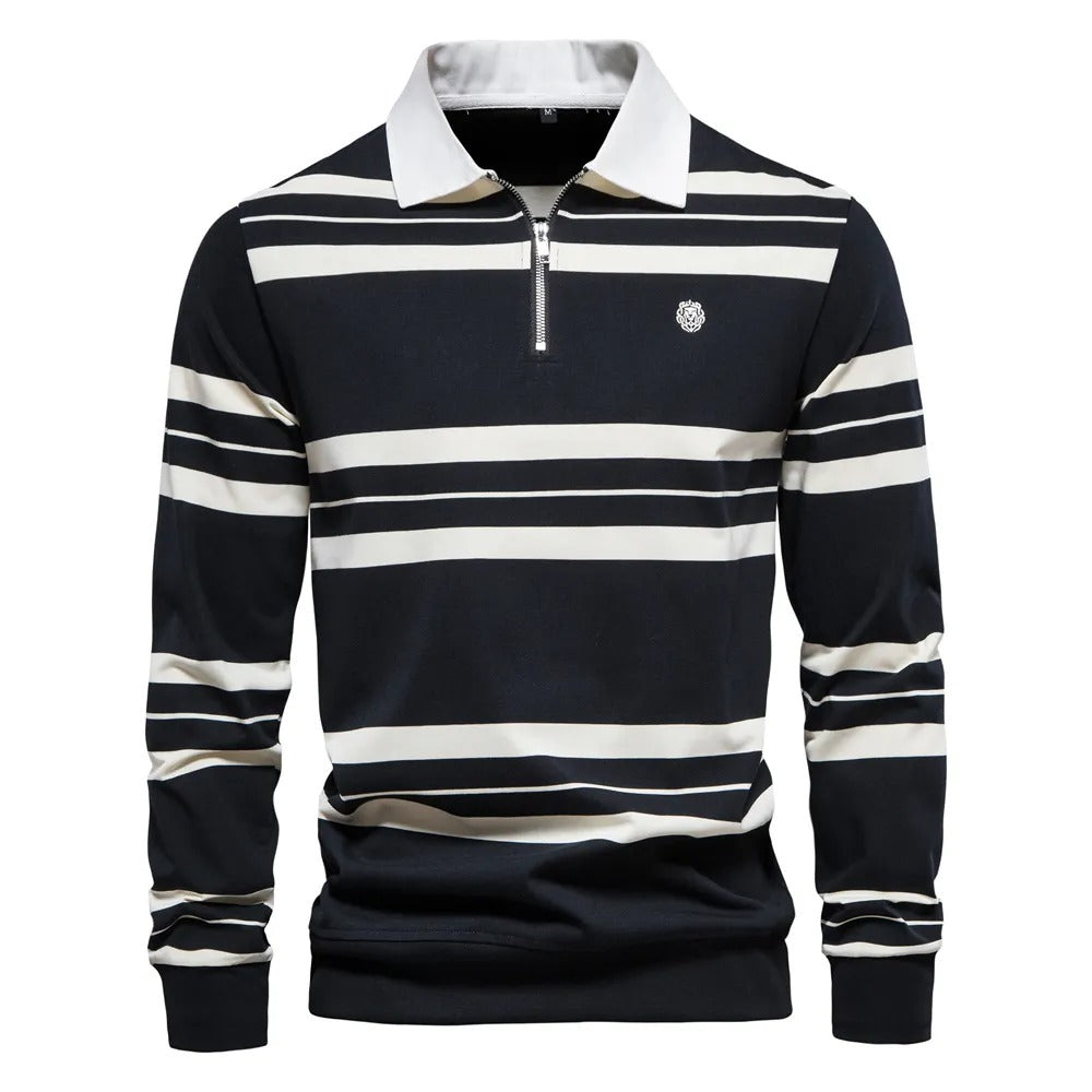 Polo w paski z dęugim rêkawem