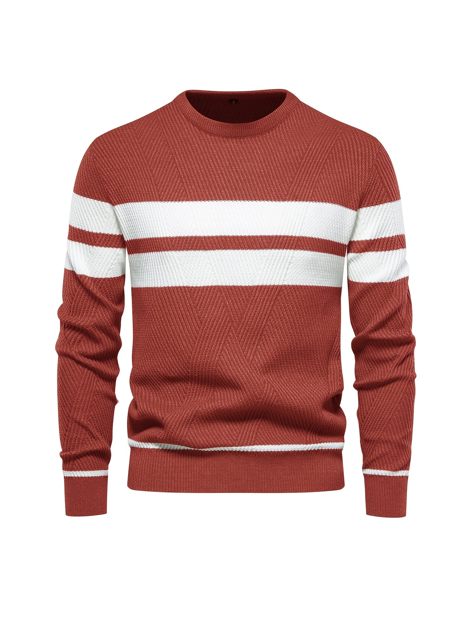 Sweter mêski z dzianiny w paski
