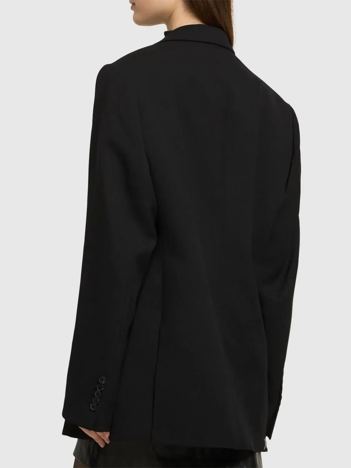 Luźna, swobodna, czarna marynarka