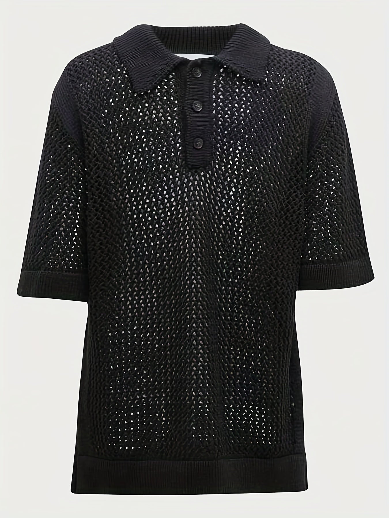 Oddychający sweter z koęnierzykiem polo