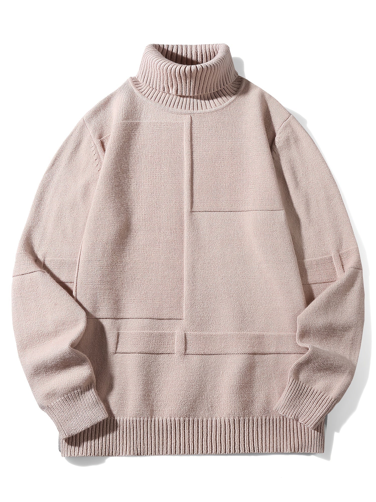 Mêski sweter z dzianiny w paski