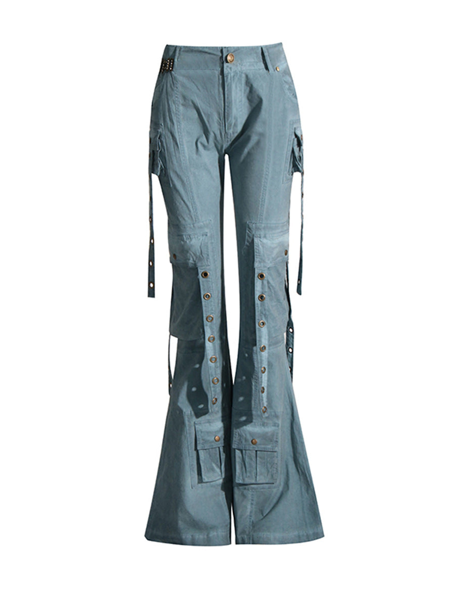 Spodnie cargo typu bootcut