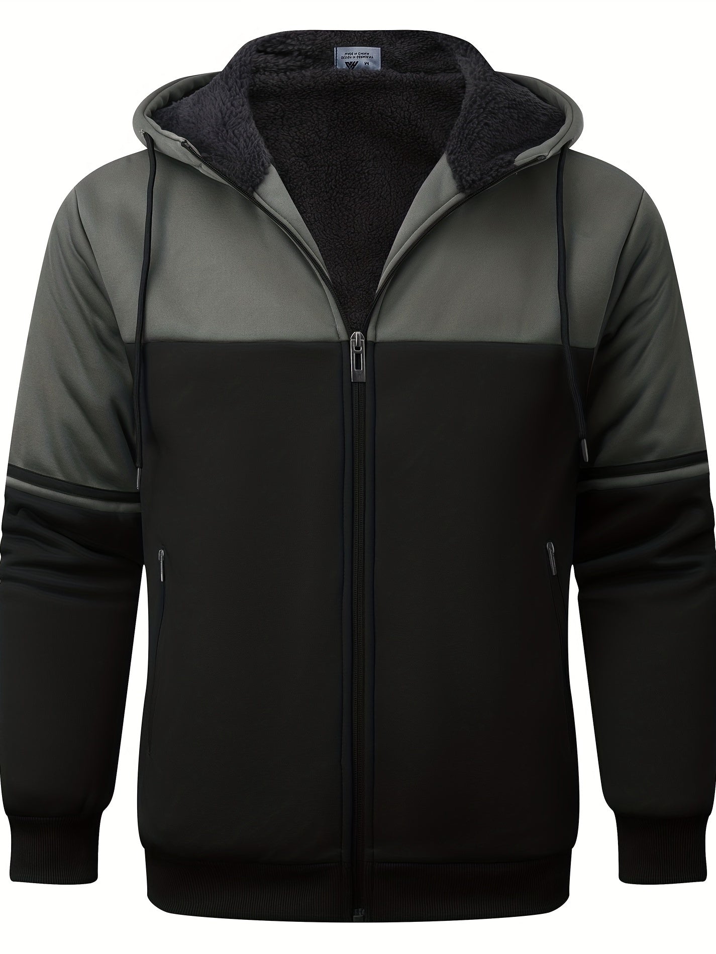 Mêska futrzana bluza z kapturem