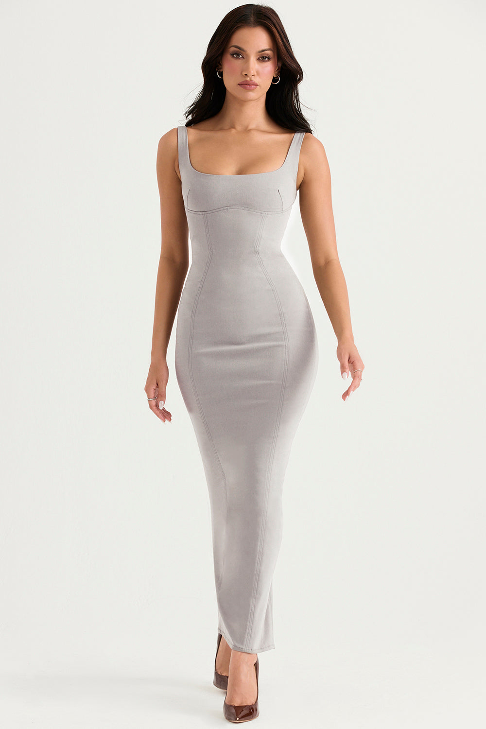 Przydymione bodycon maxi jurk