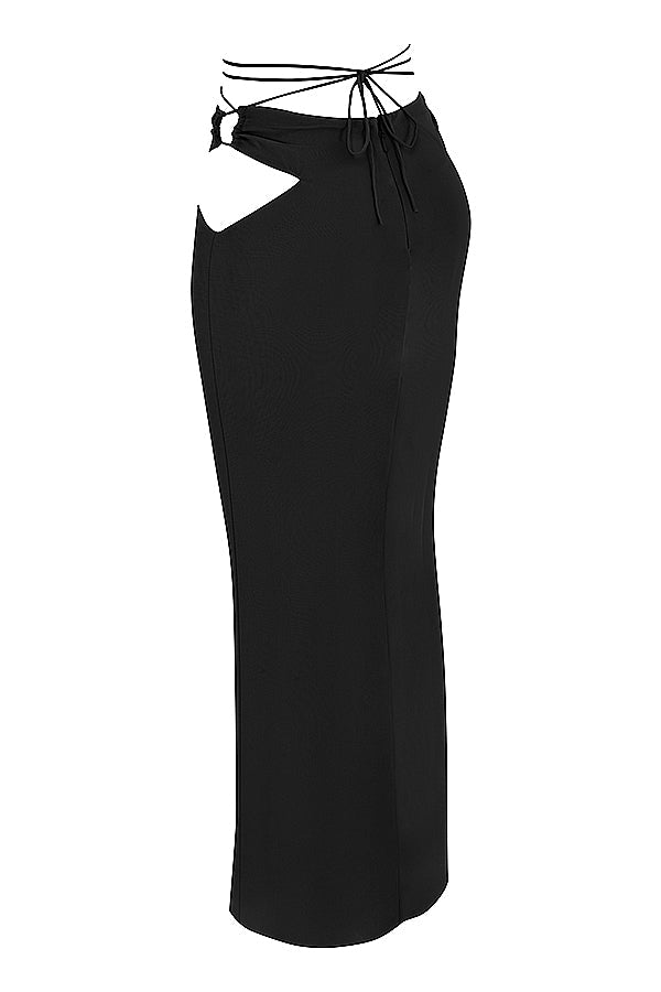 Krótki top z wyciêtą spódnicą maxi