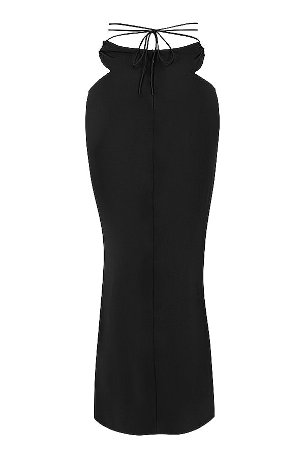 Krótki top z wyciêtą spódnicą maxi