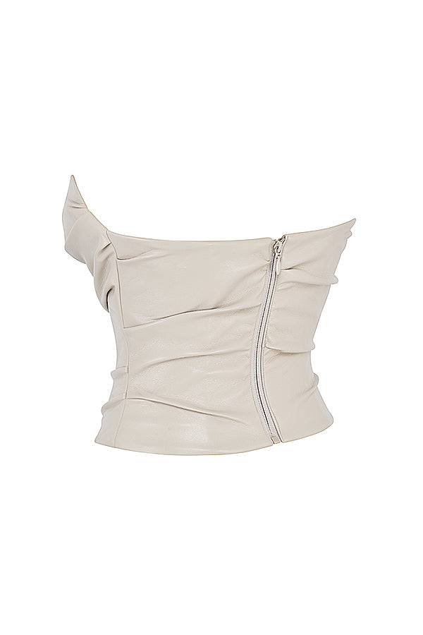 G³êboki gorset ze skóry wegañskiej