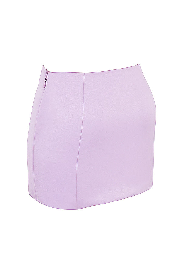 Satynowy gorset w ksztaęcie orchidei ze spódniczką mini