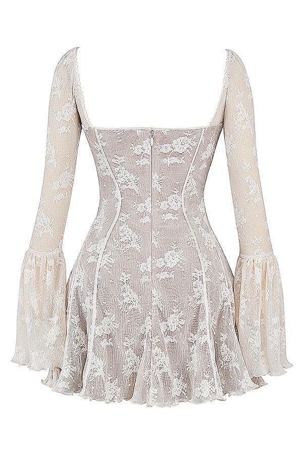 Sukienka gorsetowa w kolorze kremowym w stylu vintage