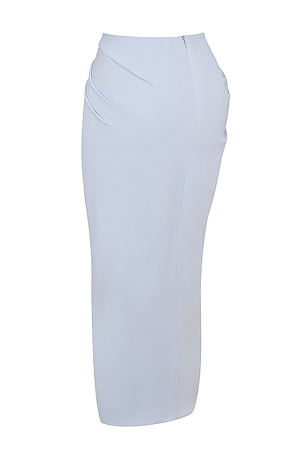 Miêkki niebieski gorset ze spódnicą maxi