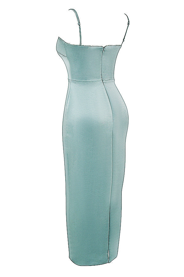 Sukienka maxi w kolorze kremowym, vintage