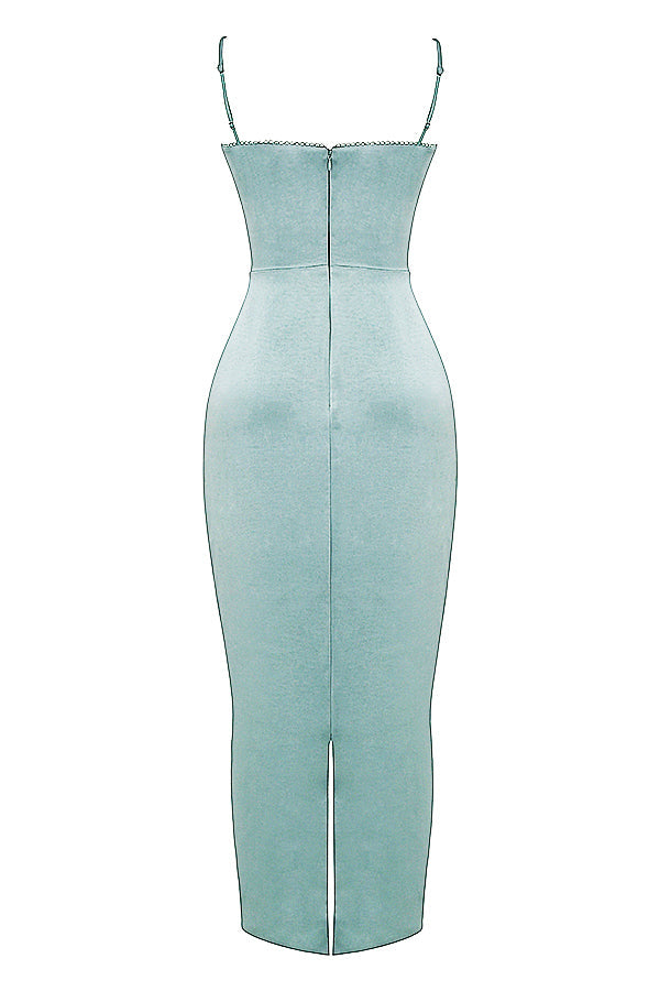 Sukienka maxi w kolorze kremowym, vintage